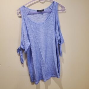 Sanctuary Blue Off Shoulder Short Sleeves Top size M